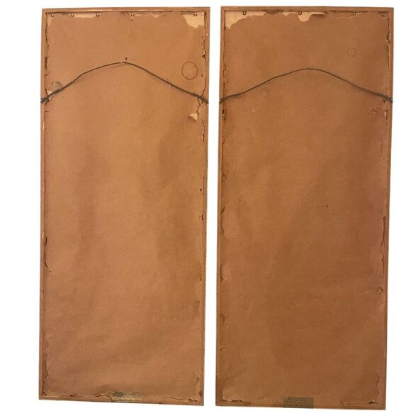 VTG Set of Hand Painted Mexican Amate Folk Art Wall Decor Birds Floral Ethnic - Picture 5 of 16